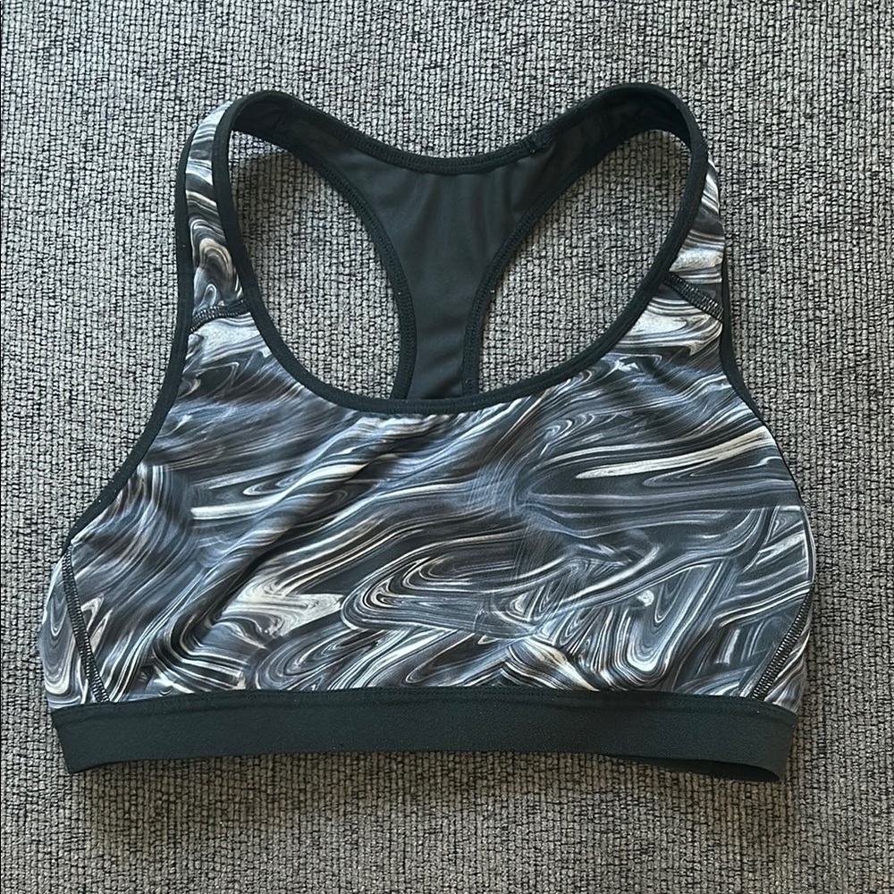 REVERSIBLE C9 by Champion Black and Gray Sports Bra Intimates